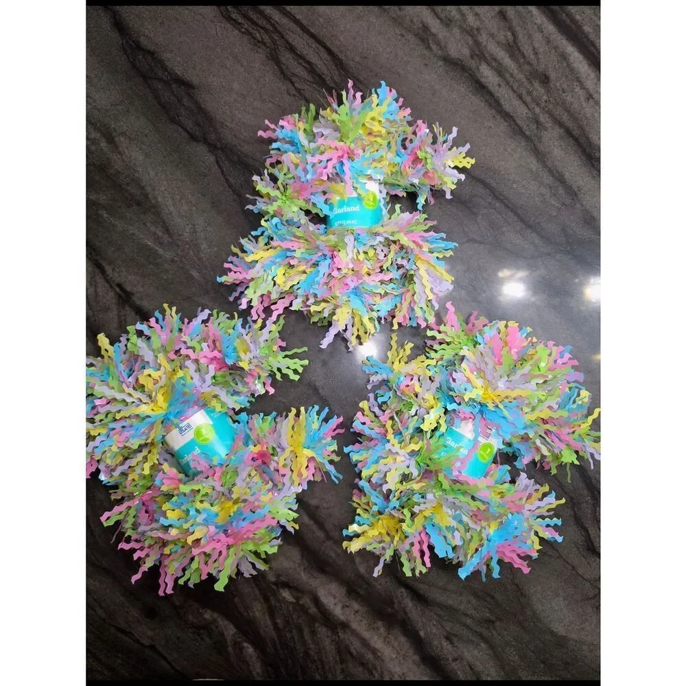 NWT Easter Spring Tinsel Pastel Garland bundle of 3, home decor 8ft each